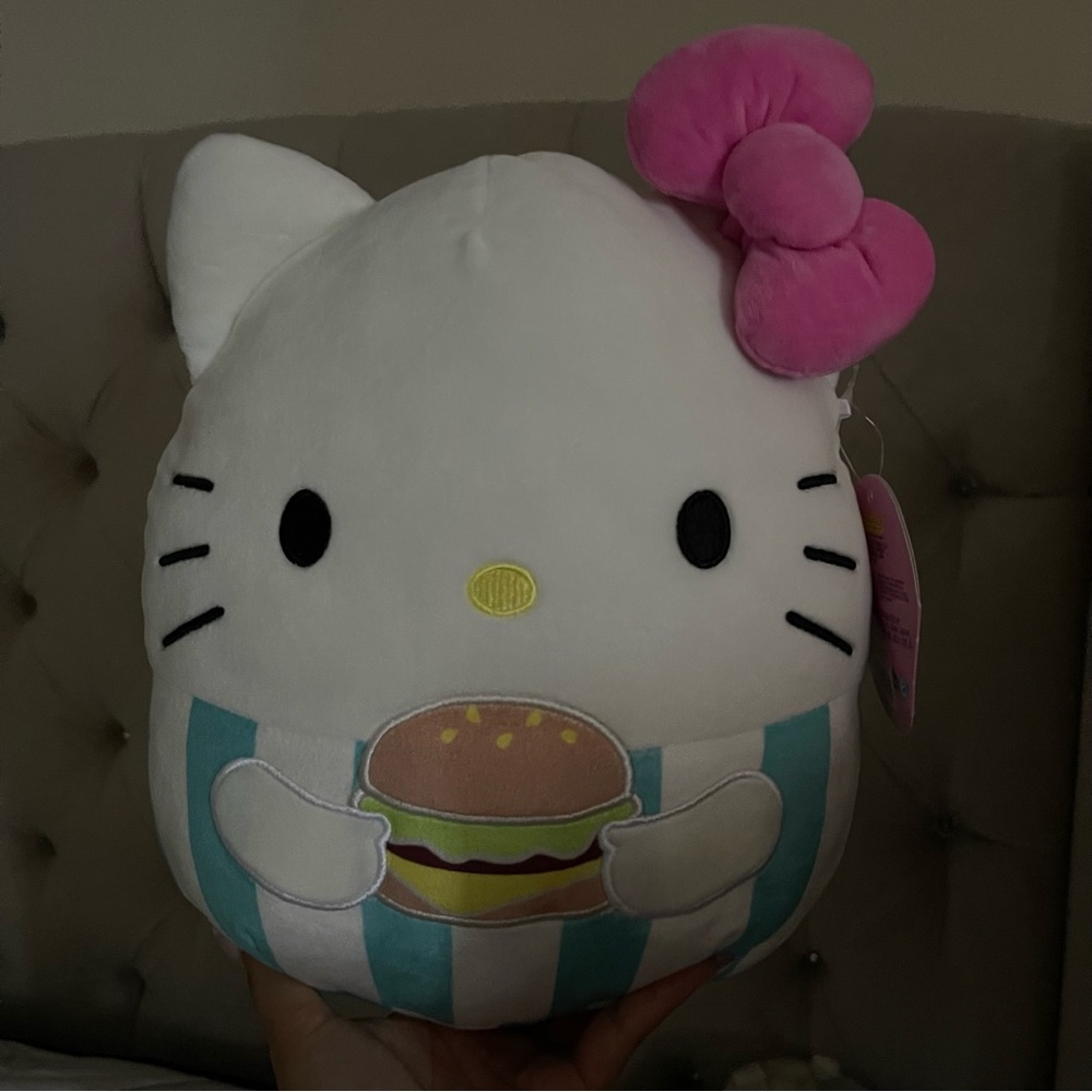Original Squishmallows Sanrio Hello Kitty Hamburger Cheeseburger Discontinued